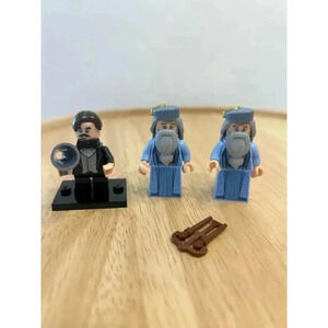 Lot of 3 Lego Minifigures Harry Potter series - Albus Dumbledore & Pro Flitwick